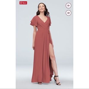 NWOT Flutter Sleeve Georgette Wrap